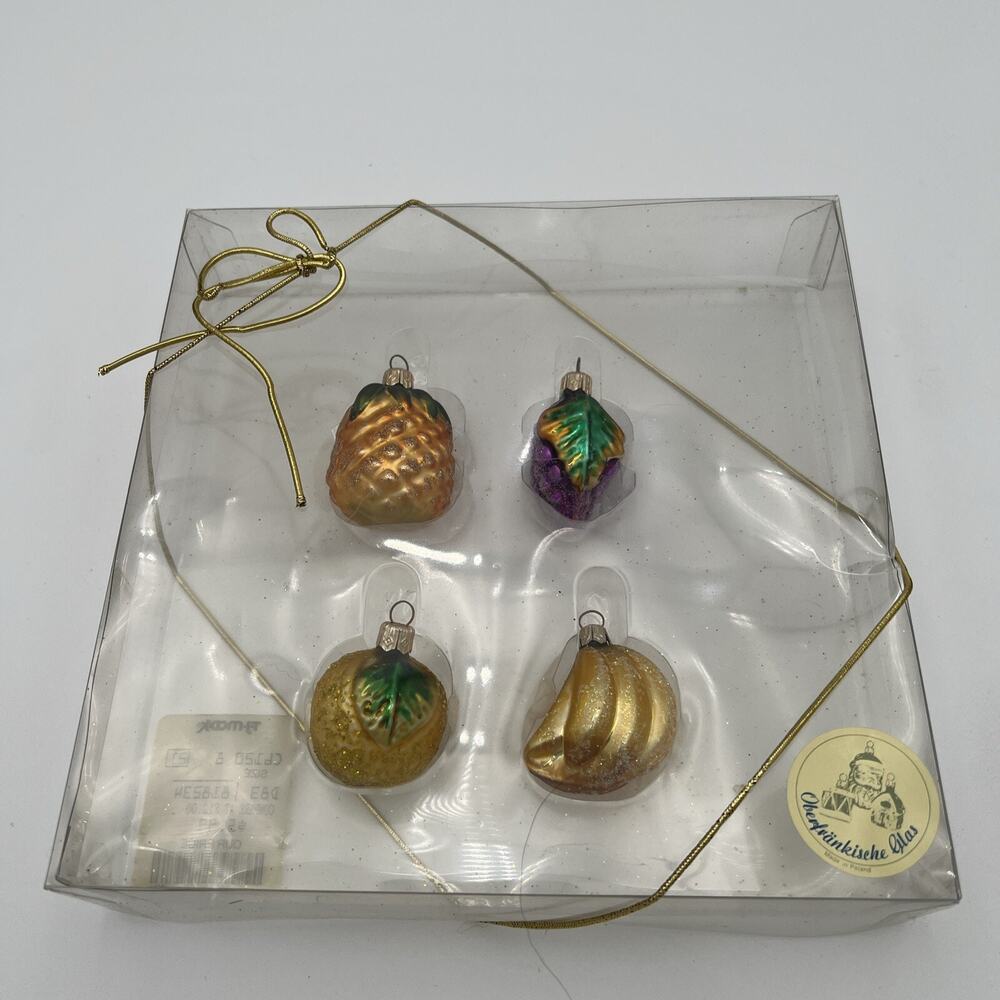 Oberfrankische Mini Glass Fruit Shaped Glass Christmas Ornaments Poland